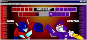 Pantalla de selecci&oacute;n del luchador